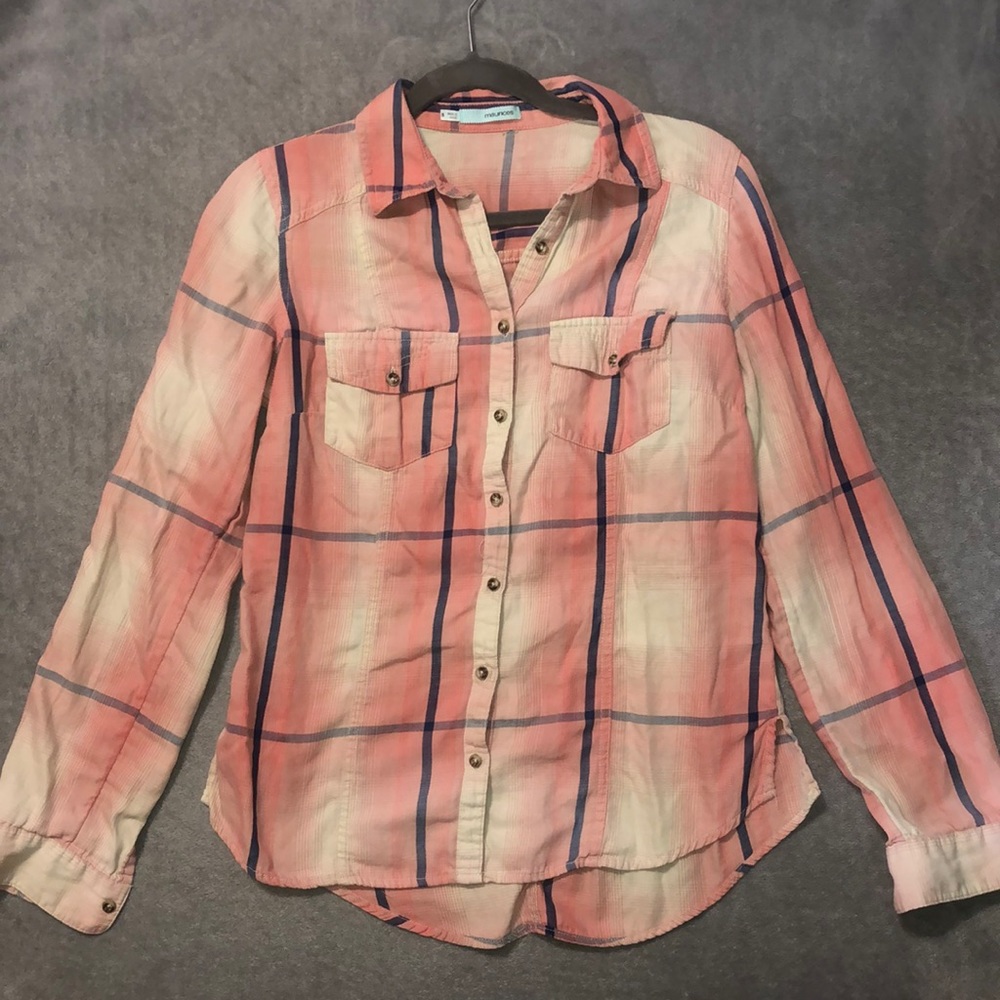 Maurices Women’s Plaid Button Down Shirt
